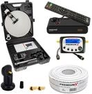 PremiumX Camping SAT TV Anlage HD Receiver Satelliten-Finder LNB Kabel Koffer