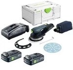 FESTOOL Akku-Exzenterschleifer ETSC 2 150-Basic 18 V 150 mm Brushless + 2x Akku...