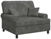 vidaXL Sessel XXL-Sessel mit Kissen Hellgrau 1,5 Linien Stoff (1-St)