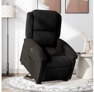 vidaXL Sessel vidaXL Relaxsessel mit Aufstehhilfe Elektrisch Schwarz Samt