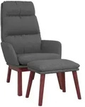vidaXL Sessel Relaxsessel mit Hocker Dunkelgrau Stoff (1-St)