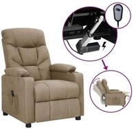 vidaXL Relaxsessel, Relaxsessel Elektrisch Taupe Stoff