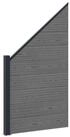 vidaXL Gartenzaun zaunset 95 x 180 cm WPC und Aluminium Grau, (1-St)