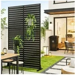 casa.pro Raumteiler, &raquo;Nodepp&laquo; Trennwand verzinkter Stahl 180 x 120 cm Schwarz