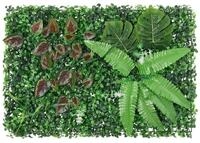 vidaXL Thermokomposter Sichtschutz aus Kunstpflanzen 24 Stk. Gr&uuml;n 40x60 cm,...