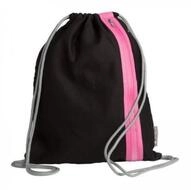 PAGNA Turnbeutel Turnbeutel Go schwarz/dunkelrosa Zipper 46x36cm
