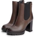 Chelseaboots TOMMY JEANS "TJW CHELSEA HIGH HEEL BOOTS", Damen, Gr. 36, braun