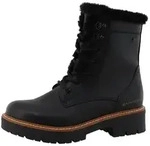 TOM TAILOR Winterstiefelette Blockabsatz, Winterboots mit Fellimitat am Schaftrand