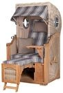 bene living Strandkorb Ammersee 1-Sitzer Teak - PE shell - Modell 522, BxTxH: