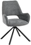 Beautysofa Drehstuhl TREO Esszimmerstuhl mit Armlehnen (Polsterstuhl, Raven...