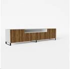 Masseno Lowboard LIVO 200 cm TV-Schrank mit 3 T&uuml;ren Wei&szlig;