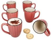 M&Auml;SER Tasse M&auml;ser OSITA Rose Wei&szlig; 6x Kaffeebecher 300ml rosa Steingut-Tassen,