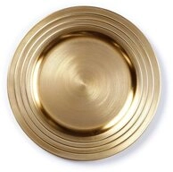 Holly & Jolly Christbaumschmuck, Dekoteller Kunststoff mit gerilltem Rand 33cm...