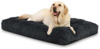 LuxusKollektion Hundebett Hundebett Pl&uuml;sch Waschbar Schattengrau L 105 x B 70...