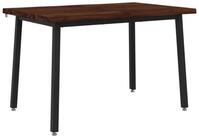 vidaXL Esstisch 140 x 70 x 75 cm Massivholz Dunkelbraun und Schwarz (1-St)