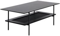 Selsey Couchtisch MOGEST, Couchtisch mit Ablage, Polyrattan-Look, Eiche schwarz