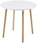 LuxusKollektion Esstisch Esstisch rund skandinavisch 80 cm wei&szlig; (1-St)