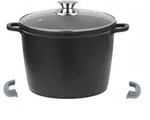 Cheffinger Kochtopf Tiefer Kochtopf Induktion Deckel &Oslash;24/28cm Suppentopf Alu...