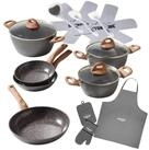 STONELINE Topf-Set STONELINE&reg; 17-teiliges Koch-Set, mit Glasdeckeln, Keramik,