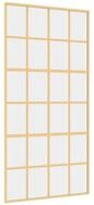 vidaXL Haust&uuml;r Schiebet&uuml;r Golden 102,5x205 cm ESG-Klarglas und Aluminium...