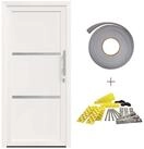 vidaXL Haust&uuml;r Vordert&uuml;r 88 x 200 cm PVC Wei&szlig; (1-St)