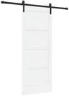 vidaXL Haust&uuml;r Schiebet&uuml;r 83 x 202 cm Massives Kiefernholz Wei&szlig; und Schwarz...