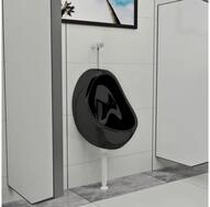 vidaXL Urinal, Wandurinal mit Sp&uuml;lventil Keramik Schwarz