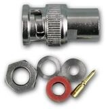 Goobay Rundstecker BNC-Stecker mit Schraubanschluss, Gold-Pin