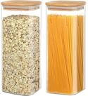 LuxusKollektion Vorratsglas Vorratsdosen 2200ml Glas Bambusdeckel M&uuml;sli Nudeln...
