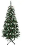 COSTWAY K&uuml;nstlicher Weihnachtsbaum, 519 schneebedeckte Zweige aus PVC