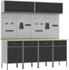 vidaXL Werkzeugschrank Arbeitsschrankset mit Schubladen mit Speicher 10 stk....