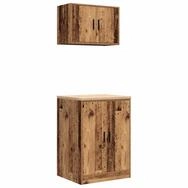 vidaXL Werkzeugschrank Garagenschr&auml;nke 2 Stk. Altholz-Optik Holzwerkstoff...
