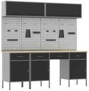 vidaXL Werkzeugschrank Arbeitsschrankset mit Schubladen mit Speicher 10 stk....