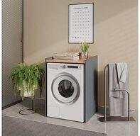 Vicco Waschmaschinenumbauschrank Viktor, Anthrazit/Goldkraft Eiche, 67.8 x 94.6...