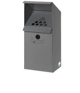 PROREGAL&reg; Aschenbecher Gro&szlig;volumiger Wandascher Schutzdach 3,7L 41x18x15cm...
