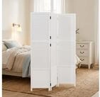 Homestyle4u Paravent Raumteiler Indoor Holz Trennwand Wei&szlig; faltbar Sichtschutz