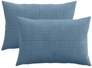 vidaXL Kissenbez&uuml;ge vidaXL Kissenbezug 2 pcs ALMELO Blau 50 x 70 cm Cord