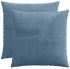 vidaXL Kissenbezug Kissenbezug 2 pcs ALMELO Blau 55 x 55 cm Cord, (2 St&uuml;ck)