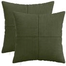vidaXL Kissenbez&uuml;ge vidaXL Kissenbezug 2 pcs ALMELO Gr&uuml;n 50 x 50 cm Cord