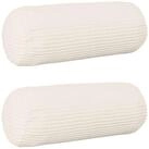 vidaXL Kissenbez&uuml;ge vidaXL Kissenbezug 2 pcs HEERLEN Creme &Oslash; 15 x 40 cm Cord
