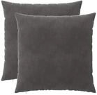 vidaXL Kissenbezug Kissenbezug 2 pcs HEERLEN Dunkelgrau 65 x 65 cm Samt, (2...