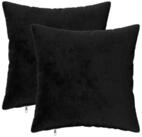 vidaXL Kissenbez&uuml;ge vidaXL Kissenbezug 2 pcs HEERLEN Schwarz 50 x 50 cm Flanell