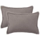 vidaXL Kissenbez&uuml;ge vidaXL Kissenbezug 2 pcs HOUTEN Hellgrau 30 x 50 cm Boucl&eacute;