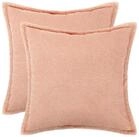 vidaXL Kissenbez&uuml;ge vidaXL Kissenbezug 2 pcs HOUTEN Rosa 80 x 80 cm Boucl&eacute;