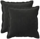 vidaXL Kissenbezug Kissenbezug 2 pcs HOUTEN Schwarz 35 x 35 cm Samt, (2 St&uuml;ck)