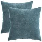 vidaXL Kissenbezug Kissenbezug 2 stk. HEERLEN Blau 35 x 35 cm Chenille-Stoff, (2