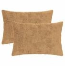 vidaXL Kissenbezug Kissenbezug 2 stk. HEERLEN Taupe 40 x 60 cm Faux...