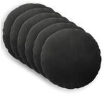 vidaXL Kissenbezug Kissenbezug 6 pcs HEERLEN Schwarz &Oslash; 60 cm Samt, (6 St&uuml;ck)