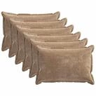 vidaXL Kissenbezug Kissenbezug 6 stk. HOUTEN Braun 50 x 70 cm Chenille-Stoff, (6