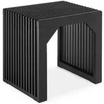 tectake Sitzhocker Bank mit Lamellenoptik aus lackiertem Bambus, belastbar 350...
